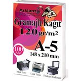 Artlantis A5 Gramajlı Fotokopi Kağıdı 100 Adet 120 gr Sertifika Kağıdı Kalın Kağıt Baskı Tüm Yazıcılara Uyumlu 14.8X21CM Ofis Büro