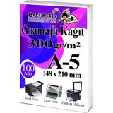 Artlantis A5 Gramajlı Fotokopi Kağıdı 100 Adet 300 gr Sertifika Kağıdı Kalın Kağıt Baskı Tüm Yazıcılara Uyumlu 14.8X21CM Ofis Büro