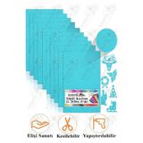 Artlantis Açık Mavi Simli Karton A4 20x30 Cm 10 Lu 1 Paket Simli Fon Kartonu Parıltılı Kağıt Anasınıfı Kreş Etkinlik Proje