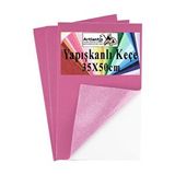 Artlantis Açık Pembe Yapışkanlı Keçe 50x70 Cm 3 Adet 2.0 Mm Kendinden Yapışkanlı Renkli Hobi Keçesi Elişi Keçe Kumaşı Anasınıfı Çok Renkli
