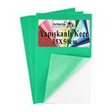 Artlantis Açık Yeşil Yapışkanlı Keçe 35x50 Cm 3 Adet 2.0 Mm Kendinden Yapışkanlı Renkli Hobi Keçesi Elişi Keçe Kumaşı Anasınıfı Çok Renkli