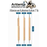 Artlantis Ahşap Alüminyum Kabartma Kalemi 3 lü 1 Paket Aliminyum Folyo Kabartma Çift Uçlu İzleme Noktalama Kal