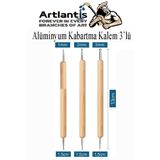 Artlantis Ahşap Alüminyum Kabartma Kalemi 3 lü 1 Paket Aliminyum Folyo Kabartma Çift Uçlu İzleme Noktalama Kalemi Gravür