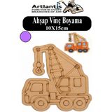 Artlantis Ahşap Boyama Araçlar 1 Adet 10X15CM Taşıtlar Boyama Figürü Etkinlik Çoçuk Gelişim Motor Beceri Kreş Anasınıfı - Lila