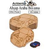 Artlantis Ahşap Boyama Araçlar 10 Adet 10X15CM Taşıtlar Boyama Figürü Etkinlik Çoçuk Gelişim Motor Beceri Kreş Anasınıfı - Mor