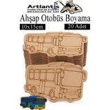 Artlantis Ahşap Boyama Araçlar 20 Adet 10X15CM Taşıtlar Boyama Figürü Etkinlik Çoçuk Gelişim Motor Beceri Kreş Anasınıfı - Siyah