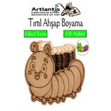 Artlantis Ahşap Boyama Böcekler 1 Adet 10x15cm Boyama Böcek Figürleri Etkinlik Çocuk Gelişim Motor Beceri Kreş
