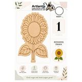 Artlantis Ahşap Boyama Çiçekler 1 Adet 10X15CM Boyama Figürü Etkinlik Çocuk Gelişim Motor Beceri Anasınıfı Kreş - Mavi