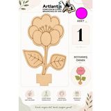 Artlantis Ahşap Boyama Çiçekler 1 Adet 10X15CM Boyama Figürü Etkinlik Çocuk Gelişim Motor Beceri Anasınıfı Kreş - Pembe