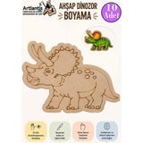 Artlantis Ahşap Boyama Dinozorlar 10 Adet 10X15 Dinazor Boyama Figürü Etkinlik Çocuk Gelişim Motor Beceri Anasınıfı Kreş - Lila