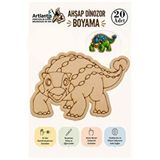 Artlantis Ahşap Boyama Dinozorlar 20 Adet 10X15 Dinazor Boyama Figürü Etkinlik Çocuk Gelişim Motor Beceri Anasınıfı Kreş - Beyaz