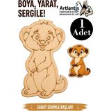Artlantis Ahşap Boyama Hayvanlar 1 Adet 10X15 Set2 Hayvan Boyama Figürü Etkinlik Çocuk Gelişim Motor Beceri Anasınıfı Kreş - Siyah