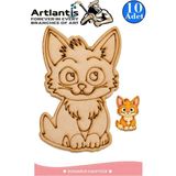 Artlantis Ahşap Boyama Hayvanlar 10 Adet 10X15 Set1 Hayvan Boyama Figürü Etkinlik Çocuk Gelişim Motor Beceri Anasınıfı Kreş - Mavi