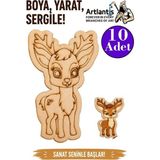 Artlantis Ahşap Boyama Hayvanlar 10 Adet 10X15 Set2 Hayvan Boyama Figürü Etkinlik Çocuk Gelişim Motor Beceri Anasınıfı Kreş - Mor