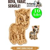 Artlantis Ahşap Boyama Hayvanlar 10 Adet 10X15 Set2 Hayvan Boyama Figürü Etkinlik Çocuk Gelişim Motor Beceri Anasınıfı Kreş - Yeşil
