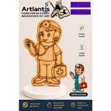 Artlantis Ahşap Boyama Meslekler 1 Adet 10X15 Meslek Boyama Figürü Etkinlik Çocuk Gelişim Motor Beceri Anasınıfı Kreş - Mor