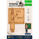 Artlantis Ahşap Boyama Meslekler 1 Adet 10X15 Meslek Boyama Figürü Etkinlik Çocuk Gelişim Motor Beceri Anasınıfı Kreş - Yeşil
