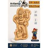 Artlantis Ahşap Boyama Meslekler 10 Adet 10X15 Meslek Boyama Figürü Etkinlik Çocuk Gelişim Motor Beceri Anasınıfı Kreş - Turuncu