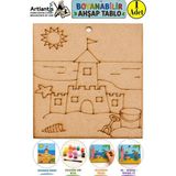 Artlantis Ahşap Boyama Tabletler 1 Adet 10X15 Yaz Teması Boyama Figürü Etkinlik Çocuk Gelişim Motor Beceri Anasınıfı Kreş - Sarı