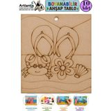 Artlantis Ahşap Boyama Tabletler 10 Adet 10X15 Yaz Teması Boyama Figürü Etkinlik Çocuk Gelişim Motor Beceri Anasınıfı Kreş - Lila