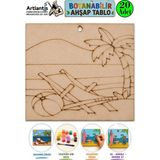 Artlantis Ahşap Boyama Tabletler 20 Adet 10X15 Yaz Teması Boyama Figürü Etkinlik Çocuk Gelişim Motor Beceri Anasınıfı Kreş - Yeşil