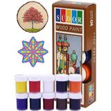Artlantis Ahşap Boyası 10 Renk 20ML 1 Paket Südor 10 Lu Ahşap Boya Yüksek Kapatıcılık Canlı Renkle Hızlı Kuruma Mdf Biblo Hobi - Standart - Çok Renkli