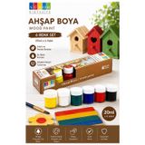Artlantis Ahşap Boyası 6 Renk 20ml 1 Paket Südor 6 Lı Ahşap Boya Yüksek Kapatıcılık Canlı Renkle Hızlı Kuruma Mdf Biblo Hobi
