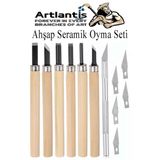 Artlantis Ahşap Seramik Oyma Seti 6 lı 1 Paket İskarpela Seti Paslanmaz Çelik Bıçaklı Ağaç Oyma Heykel Hobi Kr
