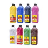 Artlantis Akrilik Boya 1000 gr 8 Renk 1 Paket Su Bazlı Akrilik Boyası Hobi Sanatsal Boya Tuval Ahşap Metal Ağaç Taş Beton (Çok Renkli)