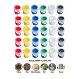 Artlantis Akrilik Boya 3 Ml 6 Renk 5 Paket Mini Küçük Akrilik Boya Taş Ahşap Seramik Tuval Alçı Tuval Etkinlik Boyama Sanatsal Çok Renkli