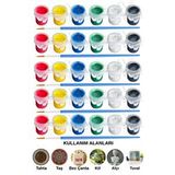 Artlantis Akrilik Boya 3 Ml 6 Renk Resim Fırçası 5 Paket Mini Küçük Akrilik Boya Taş Ahşap Seramik Tuval Alçı Tuval Etkinlik Çok Renkli