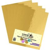 Artlantis Altın Sarı 50X70 Metalik Aynalı Fon Kartonu 5 Adet 1 Paket Artlantis Aynalı Metalik Fon Kartonu - Altın Sarısı