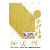 Artlantis Altın Sarı Simli Karton A3 30x40 cm 10 lu 1 Paket Simli Fon Kartonu Parıltılı Kağıt Anasınıfı Kreş Etkinlik Proje