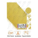 Artlantis Altın Sarı Simli Karton A5 15x20 cm 10 lu 1 Paket Simli Fon Kartonu Parıltılı Kağıt Anasınıfı Kreş Etkinlik Proje