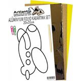 Artlantis Alüminyum Folyo Kabartma Seti 20 x 30 cm Deney Malzemesi 1 Paket Aliminyum Folyo Seti Kabartma - Kahverengi