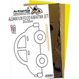 Artlantis Alüminyum Folyo Kabartma Seti 20 x 30 cm Deney Malzemesi 1 Paket Aliminyum Folyo Seti Kabartma - Kırmızı