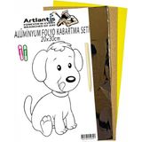 Artlantis Alüminyum Folyo Kabartma Seti 20 x 30 cm Deney Malzemesi 1 Paket Aliminyum Folyo Seti Kabartma - Lacivert
