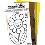 Artlantis Alüminyum Folyo Kabartma Seti 20 x 30 cm Deney Malzemesi 1 Paket Aliminyum Folyo Seti Kabartma - Mor