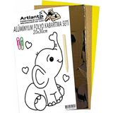 Artlantis Alüminyum Folyo Kabartma Seti 20 x 30 cm Deney Malzemesi 1 Paket Aliminyum Folyo Seti Kabartma - Pembe