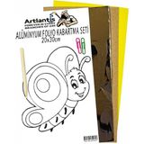 Artlantis Alüminyum Folyo Kabartma Seti 20 x 30 cm Deney Malzemesi 1 Paket Aliminyum Folyo Seti Kabartma - Yeşil