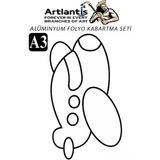 Artlantis Alüminyum Folyo Kabartma Seti A3 30X40 cm 1 Paket Aliminyum Folyo Seti Kabartma Seti Sanatsal Hobi El Becerisi Geliştir - Standart - Beyaz