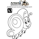 Artlantis Alüminyum Folyo Kabartma Seti A3 30X40 cm 1 Paket Aliminyum Folyo Seti Kabartma Seti Sanatsal Hobi El Becerisi Geliştir - Standart - Kırmızı