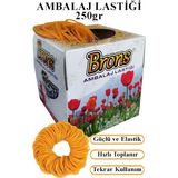 Artlantis Ambalaj Lastiği 250 gr 1 Paket Brons Para Lastigi Paket Lastiği Kopmaz %100 Kauçuk Elastik Kaliteli - Sarı - Standart