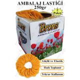 Artlantis Ambalaj Lastiği 250 Gr 2 Paket Brons 500 gr Para Lastigi Paket Lastiği Kopmaz %100 Kauçuk Elastik Kaliteli