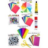 Artlantis Anaokulu Etkinlik Seti 10 Lu 1 Paket Okul Öncesi Gelişim Seti Eva Keçe Oynar Göz Krapon Ponpon Elişi Kağıdı Fon Kartonu - Renkli - Standart - 10 Parça