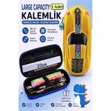 Artlantis Araba Kabartmalı Bölmeli Kalemlik 1 Adet P-5953 Erkek Çocuk Okul Kalem Kutusu 3 Boyutlu Sevimli Karikatür Hediyelik - Sarı