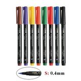 Artlantis Asetat Kalemi 8 Renk 0.4 Mm 1 Paket Lineplus İnce Uçlu Cd Kalemi S Keçe Uçlu Kalem Silinmez Renkli P