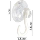 Artlantis Askılı Vantuz Öpücük 3 cm 3 Adet Kancalı Cam Vantuzu Öpücük Cam Askısı Pvc Vantuz Mutfak Banyo Pencere ve Kapı Camı Vantuzu - Şeffaf - Standart
