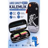 Artlantis Astronot Kabartmalı Bölmeli Kalemlik 1 Adet P-5953 Erkek Çocuk Okul Kalem Kutusu 3 Boyutlu Uzay Karikatür Hediyelik - Mavi