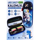 Artlantis Astronot Kabartmalı Bölmeli Kalemlik 1 Adet P-5953 Erkek Çocuk Okul Kalem Kutusu 3 Boyutlu Uzay Karikatür Hediyelik - Yeşil